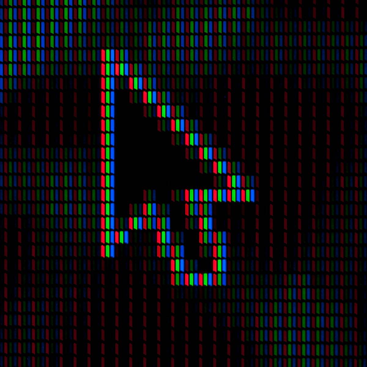 white arrow logo